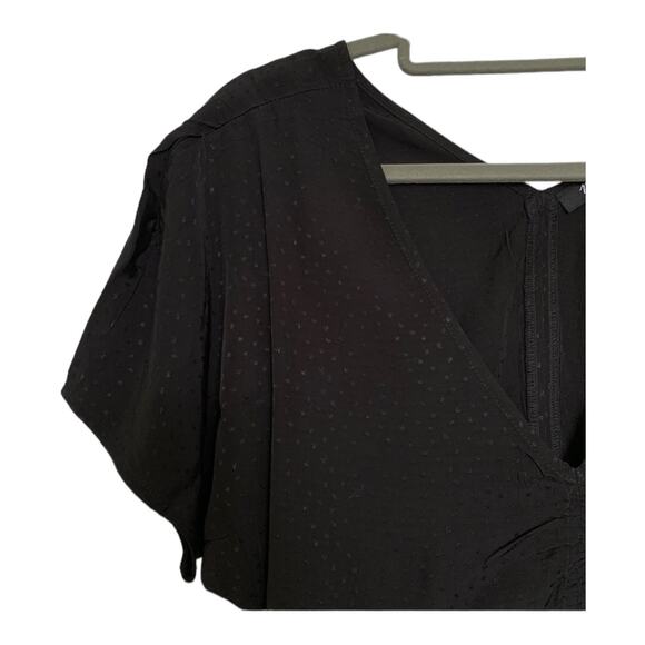 Madewell Puff-Sleeve Top in Floral Jacquard in black size 10 - Picture 13 of 15